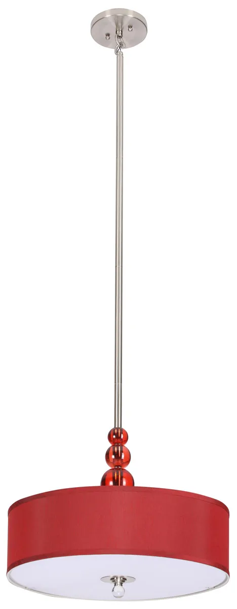 BH Series 20 inch Pendant Ceiling Light, Silver Metal Frame
