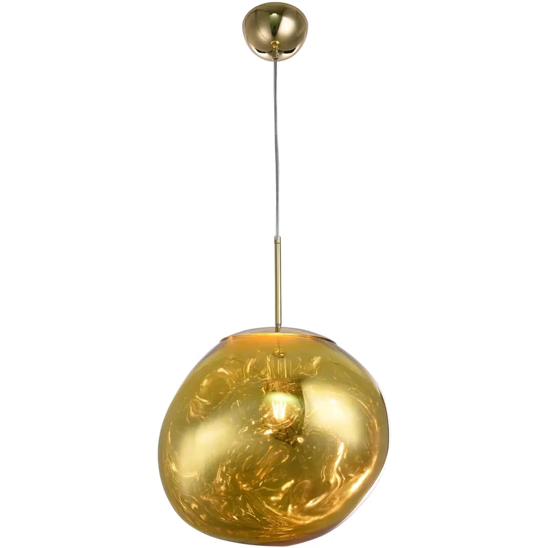 Canada 1 Light 15 inch Chrome Pendant Ceiling Light in Gold
