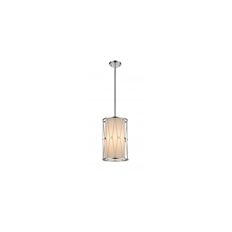 Canada 1 Light 10 inch Shiny Nickel Single Pendant Lighting Ceiling Light, Shiny Nickel Metal