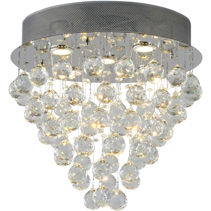 Canada LED 16 inch Chrome Semi Flush Mount Ceiling Light