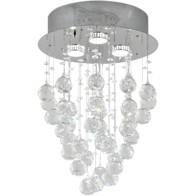 Canada 3 Light 12 inch Chrome Flush Mount Ceiling Light