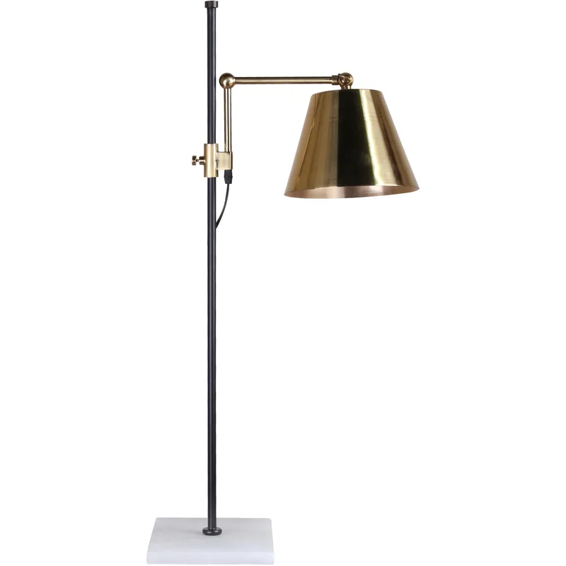 Canada 32 inch 100.00 watt Black and Brass Table Lamp Portable Light