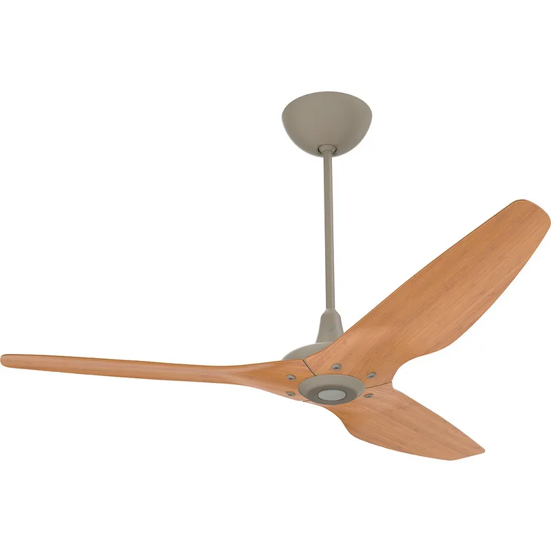 Haiku 60 inch Satin Nickel with Caramel Bamboo Blades Ceiling Fan