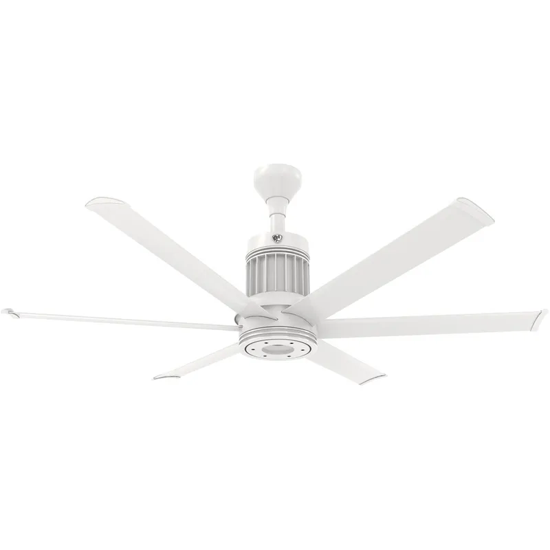 i6 60 inch Matte White Outdoor Ceiling Fan in Standard, 6 in, Standard Mount