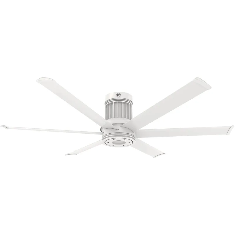 i6 60 inch Matte White Outdoor Ceiling Fan in Flush, Flush Mount