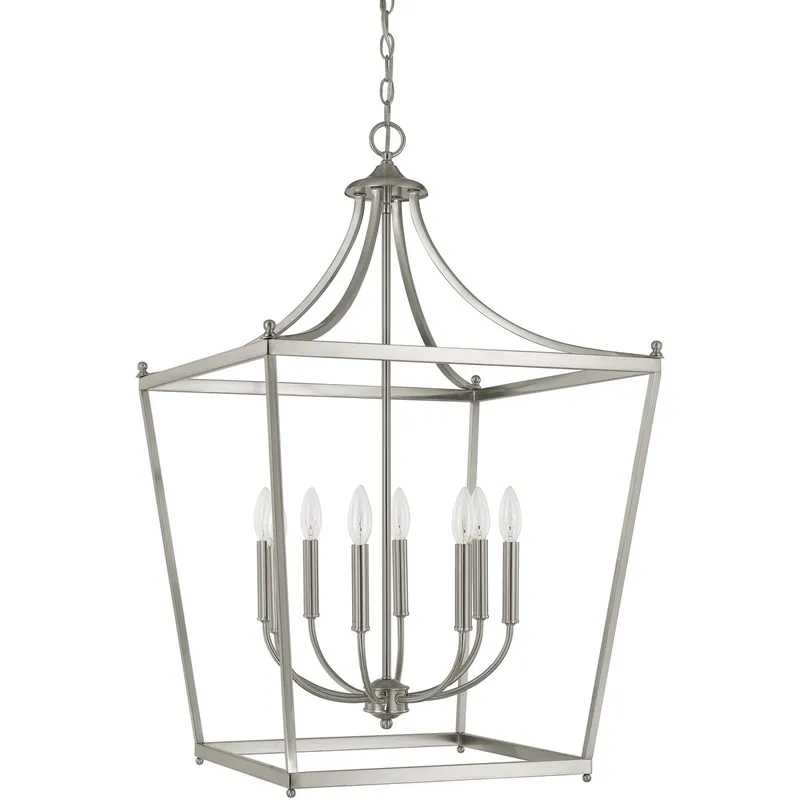 Peckham 8 Light 22 inch Brushed Nickel Foyer Ceiling Light