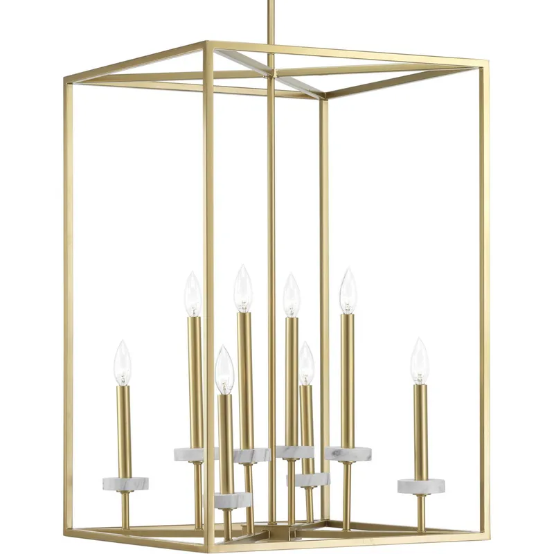 Santa Barbara 8 Light 20 inch Vintage Gold Foyer Pendant Ceiling Light, Design Series