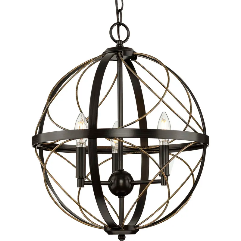 Gerald Ave 3 Light 16 inch Antique Bronze Pendant Ceiling Light