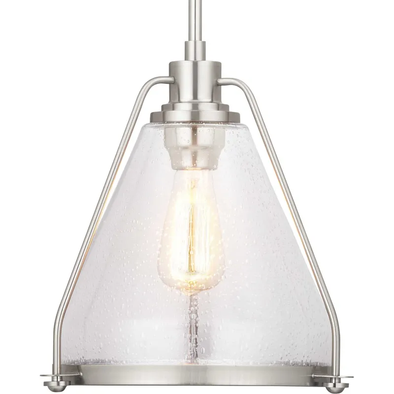 Fano 1 Light 13 inch Brushed Nickel Pendant Ceiling Light