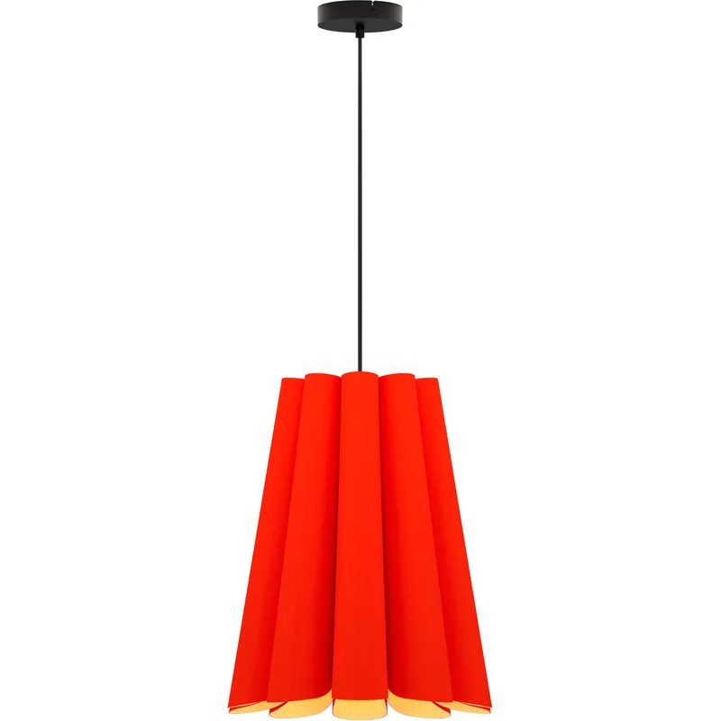 Olivia 1 Light 15.5 inch Black Pendant Ceiling Light in Red/Ash, WEP Collection