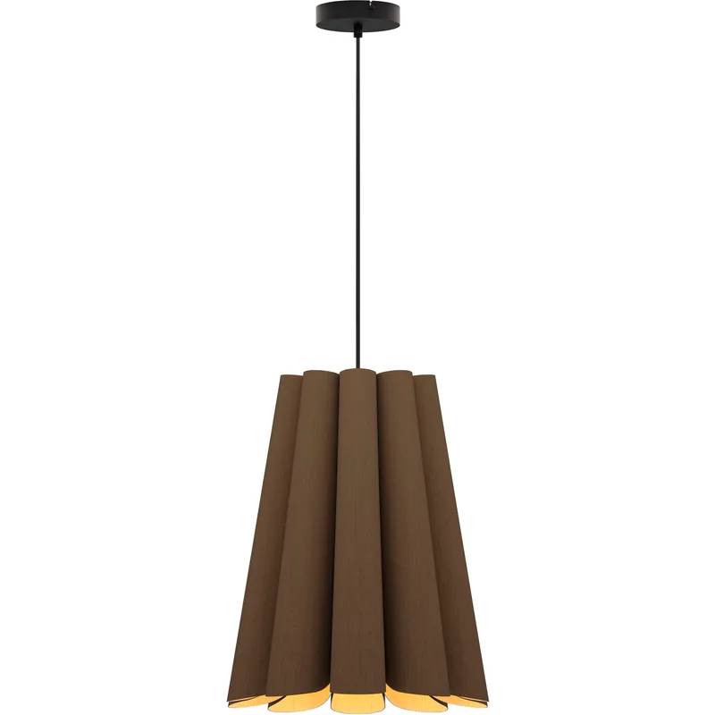 Olivia 1 Light 15.5 inch Black Pendant Ceiling Light in Ebony/Ash, WEP Collection