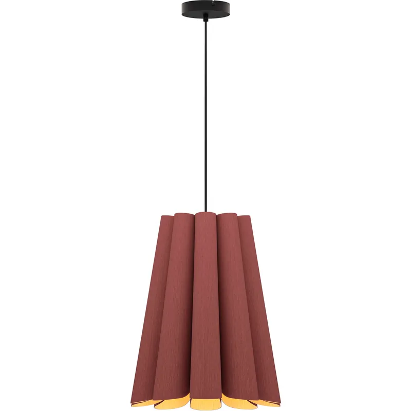 Olivia 15.5 inch Black Pendant Ceiling Light in Violet/Ash, WEP Collection