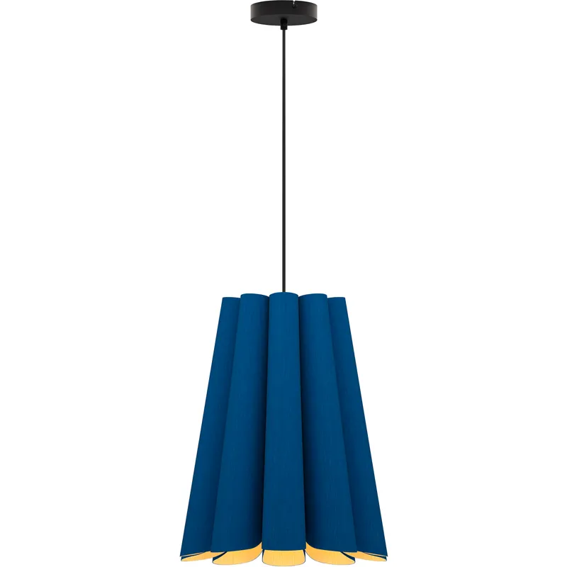 Olivia 1 Light 15.5 inch Black Pendant Ceiling Light in Blue/Ash, WEP Collection