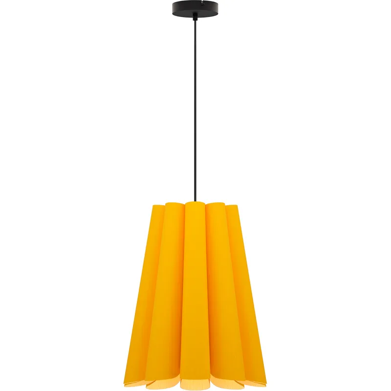 Olivia 1 Light 15.5 inch Black Pendant Ceiling Light in Yellow/Ash, WEP Collection