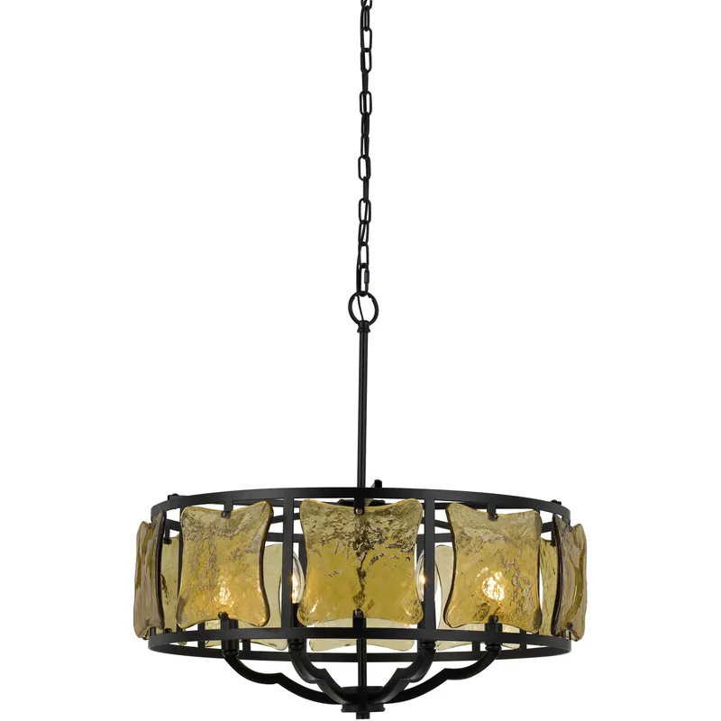Revenna 6 Light 23.5 inch Black Chandelier Ceiling Light