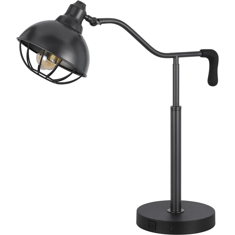Taloga 27 inch 60.00 watt Black Iron Desk Lamp Portable Light