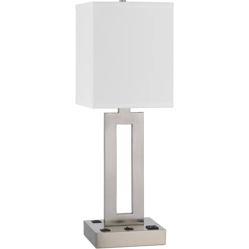 Sarnia 24 inch 100.00 watt Brushed Steel Desk Lamp Portable Light