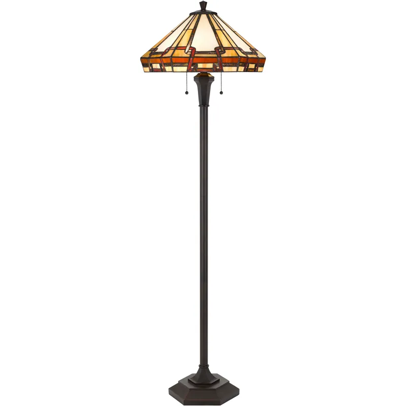 Tiffany 59 inch 60.00 watt Tiffany Floor Lamp Portable Light