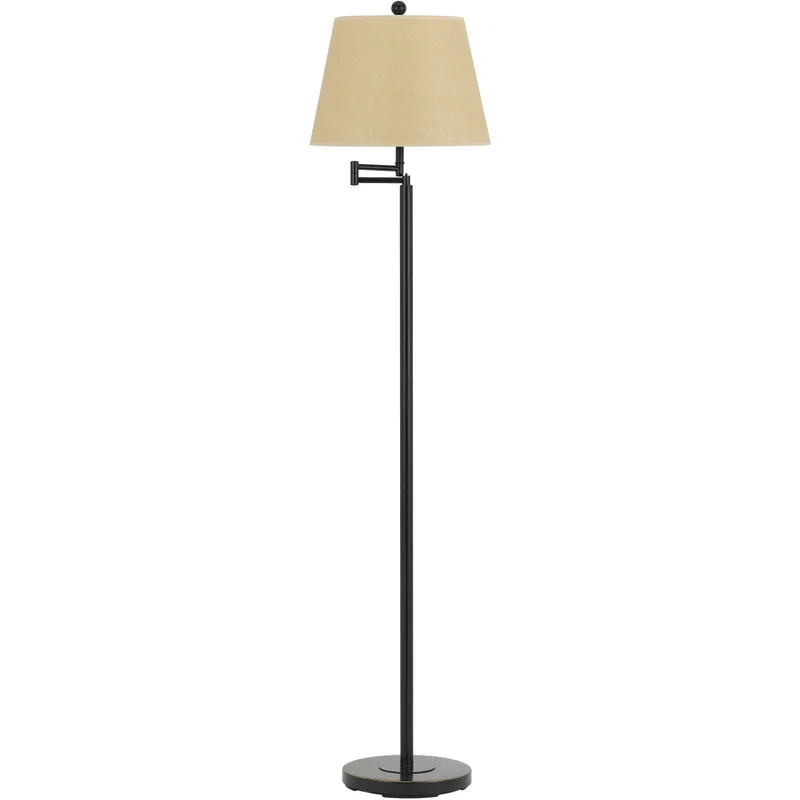 Andros 60 inch 150 watt Dark Bronze Swing Arm Floor Lamp Portable Light
