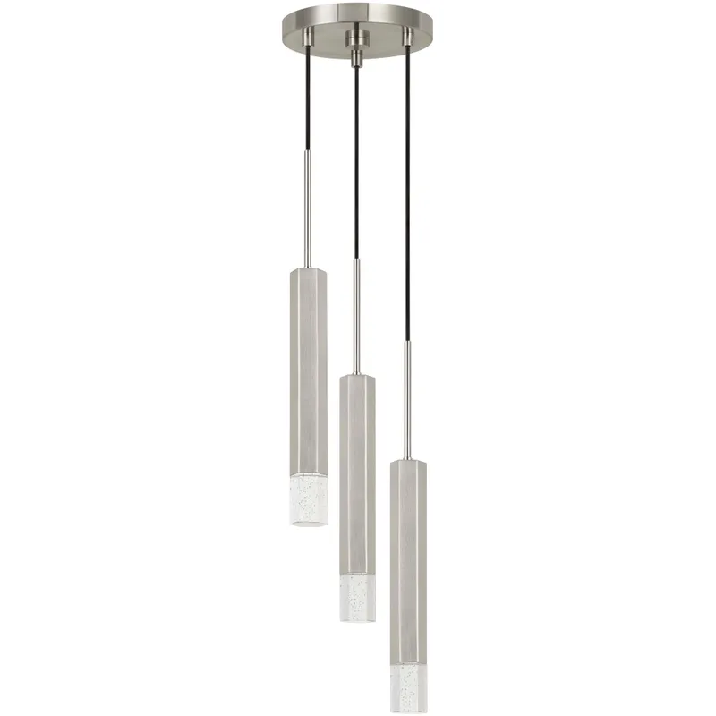 Troy LED 8 inch Brushed Steel Pendant Ceiling Light