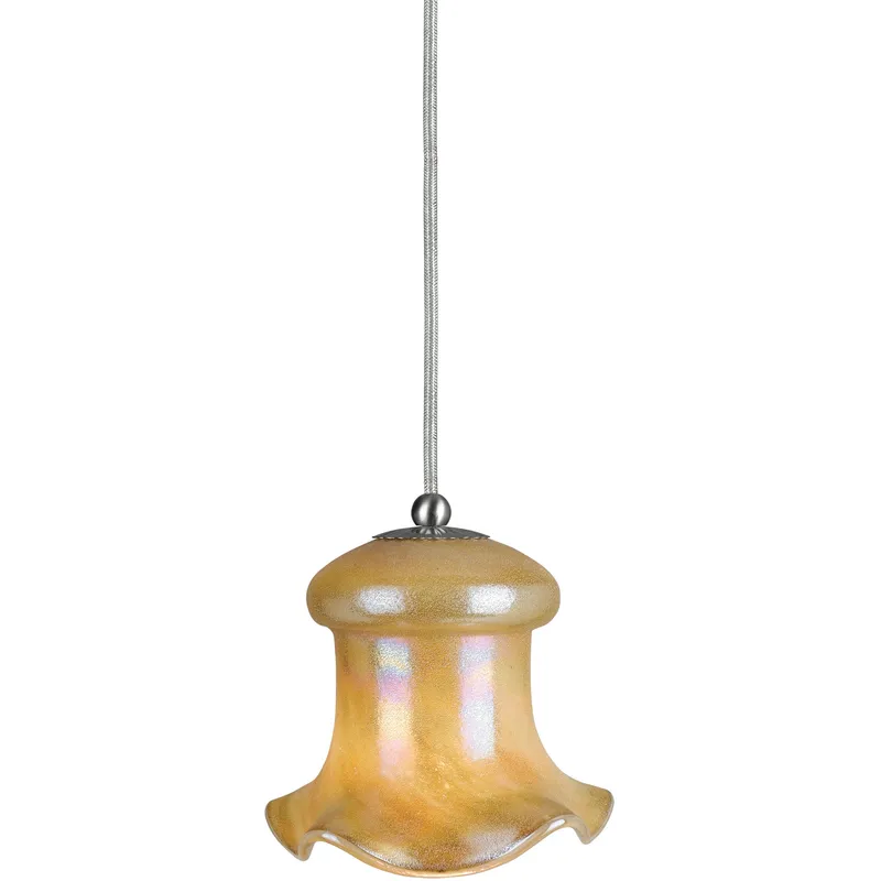 Signature 1 Light 8.63 inch Brushed Steel Pendant Set Ceiling Light