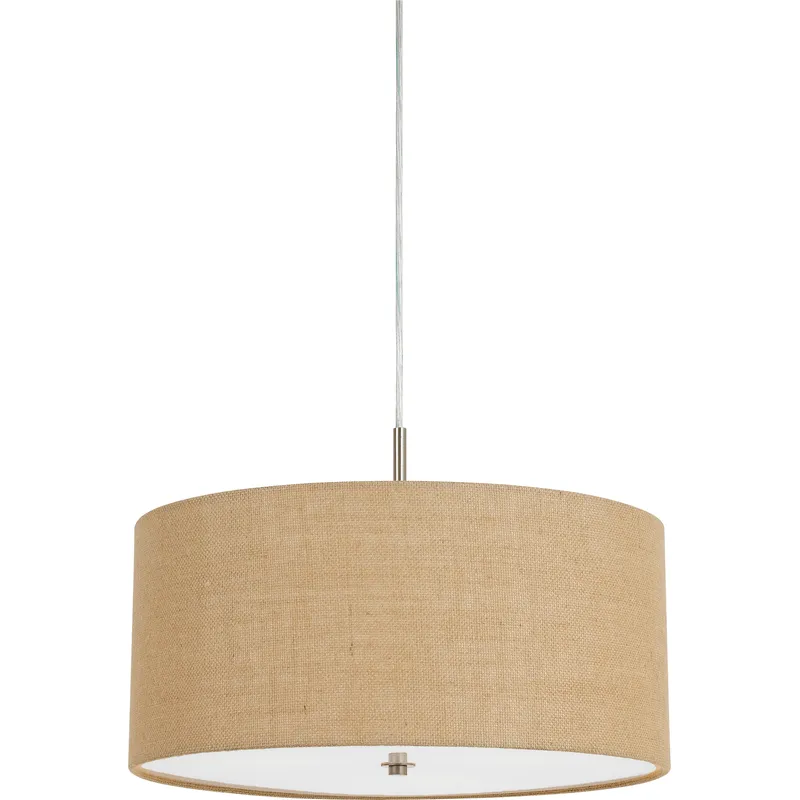 Addison 3 Light 18 inch Brushed Steel Pendant Ceiling Light