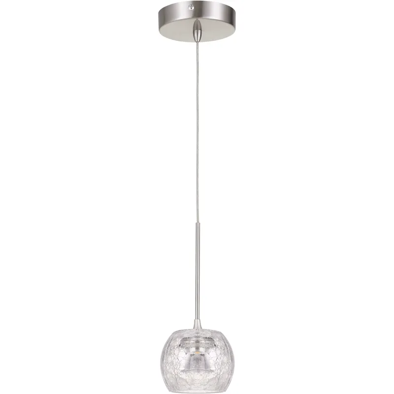 Ithaca LED 4.5 inch Brushed Steel Pendant Ceiling Light