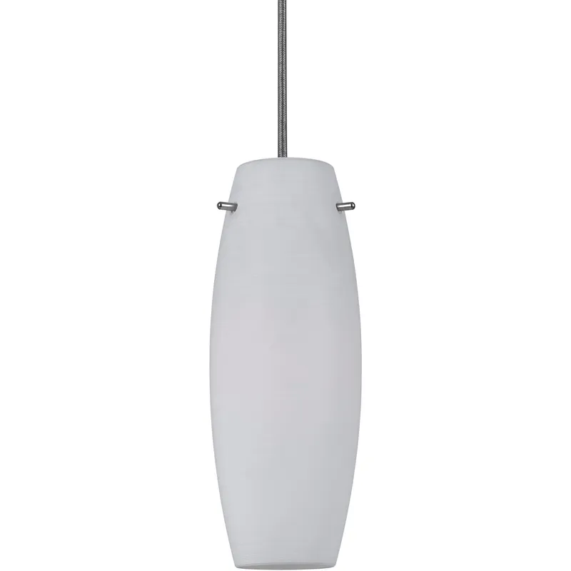 Signature 1 Light 4 inch Brushed Steel Pendant Set Ceiling Light