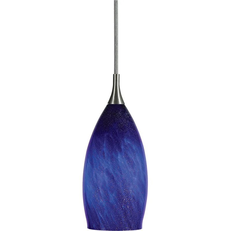 Signature 1 Light 2.88 inch Brushed Steel Pendant Set Ceiling Light