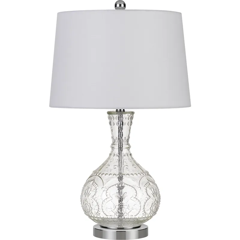 Nador 27 inch 150 watt Clear Table Lamp Portable Light