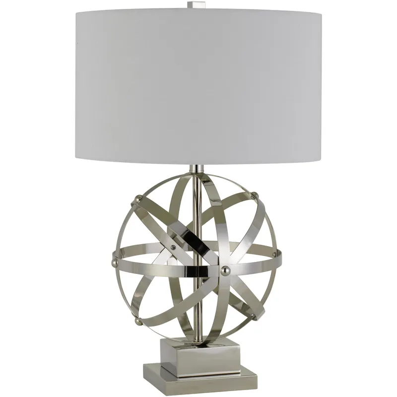 Vittoria 27 inch 150 watt Brushed Steel Table Lamp Portable Light