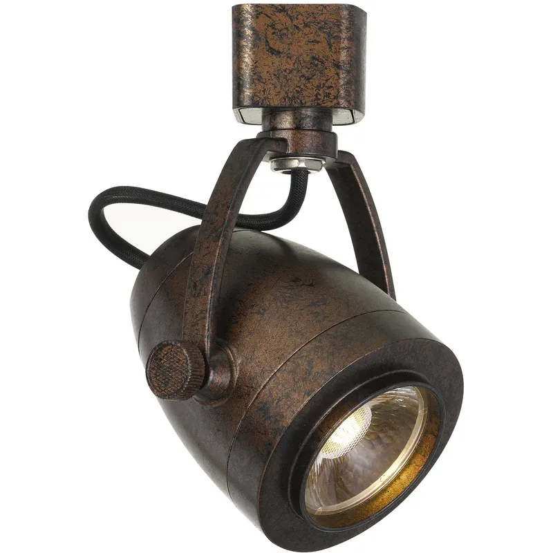 Ht System 1 Light Rust Track Head Ceiling Light