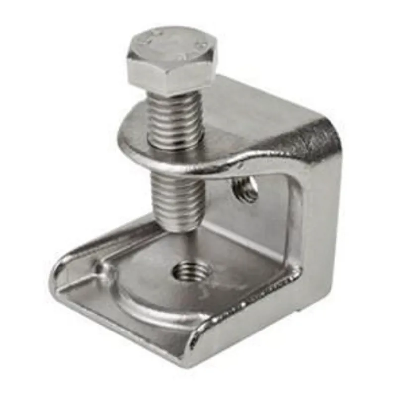 Beam Clamp, 1/4", Stainless Steel, 1.15" Opening