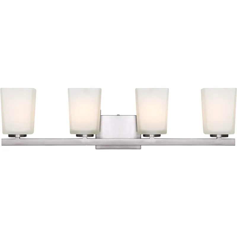 Madison 4 Light 31 inch Brushed Nickel Vanity Light Wall Light