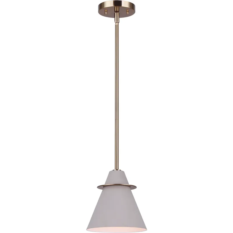 Talia 1 Light Gold and Matte Grey Pendant Lighting Ceiling Light in Matte Grey And Gold