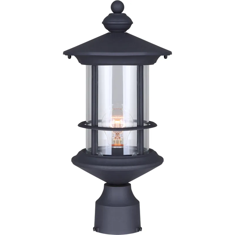 Madison 1 Light 17 inch Black Outdoor Post Light