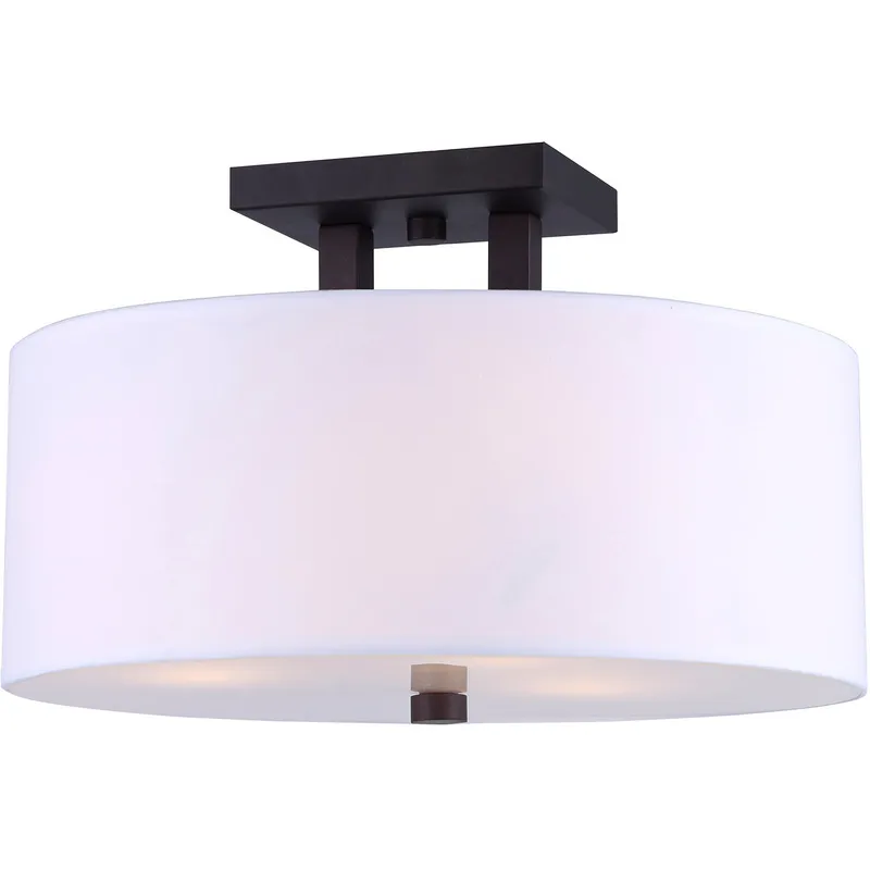 Madison 3 Light 15 inch Oil Rubbed Bronze Semi Flush Ceiling Light