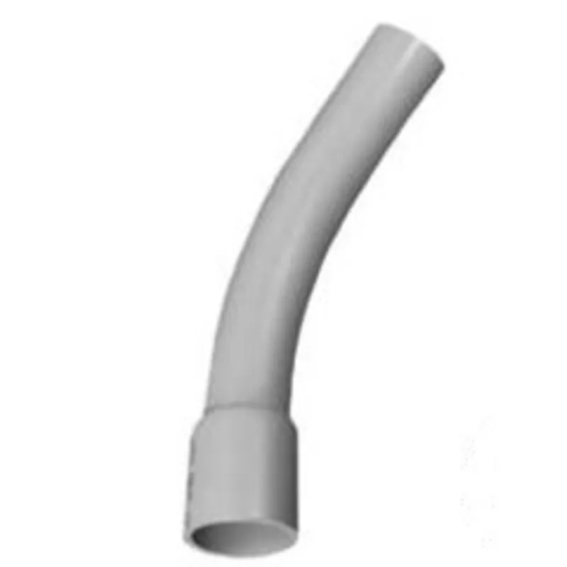 4" PVC 11-1/4° Elbow, Schedule 40, Gray, Bell End