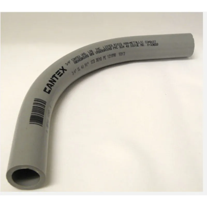 3/4" PVC 90° Elbow, Schedule 40, Gray