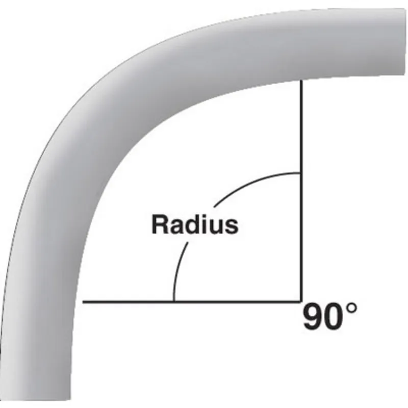 6" PVC 90° Elbow, 60" Radius, Schedule 40, Gray