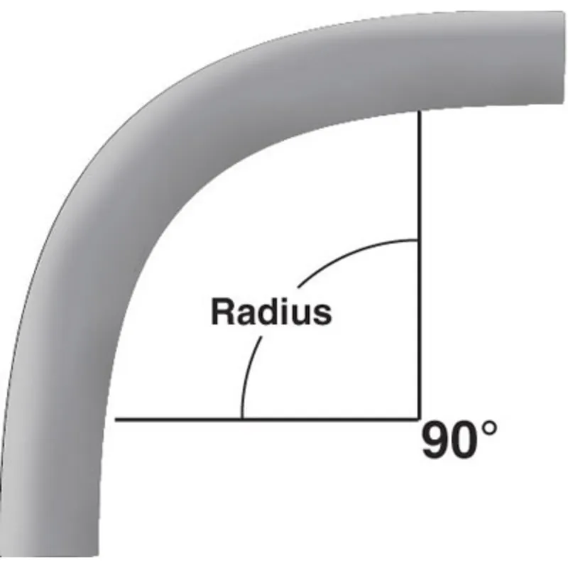 4" PVC 90° Elbow, 24" Radius, Schedule 40, Gray