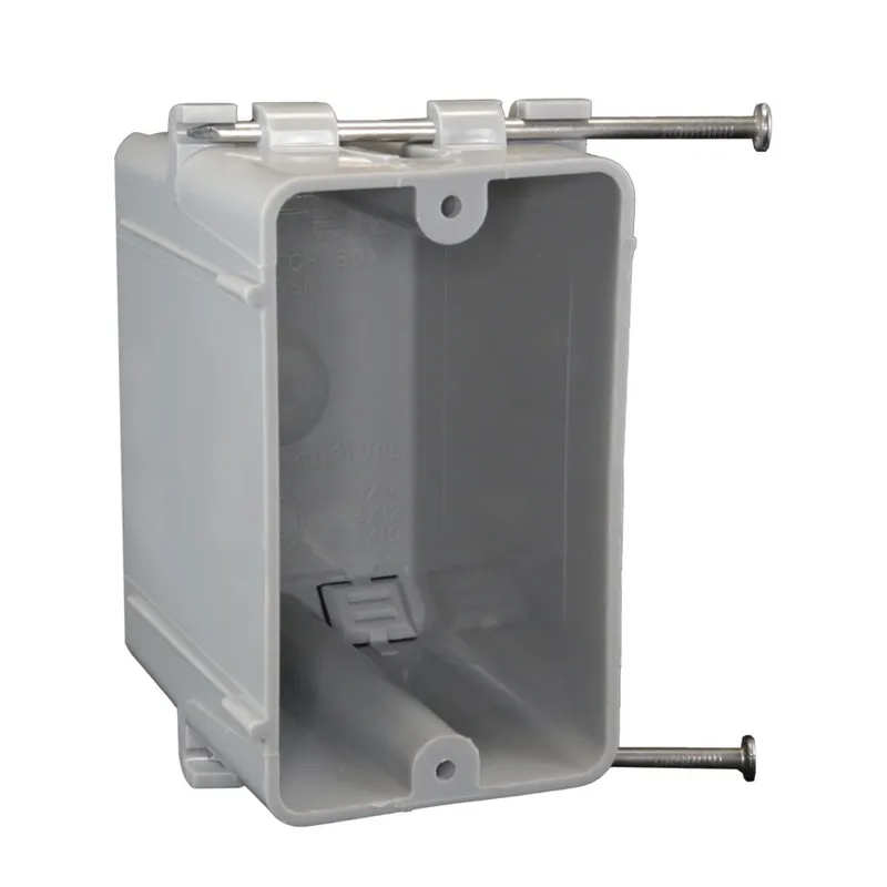 Switch Box, Residential Type, Nail-On Box, 1-Gang, PVC