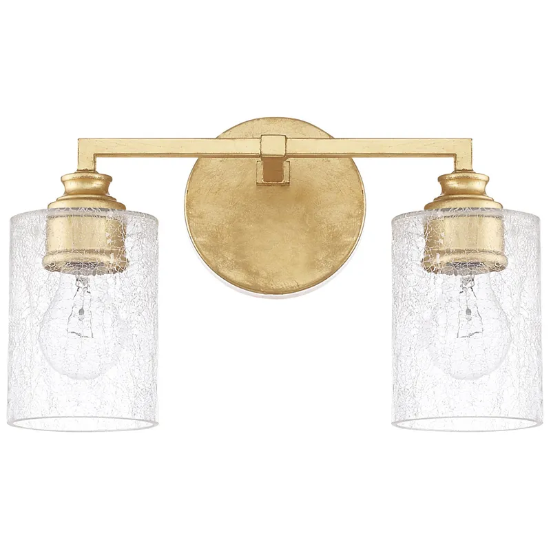 Milan 2 Light 13.25 inch Capital Gold Vanity Light Wall Light