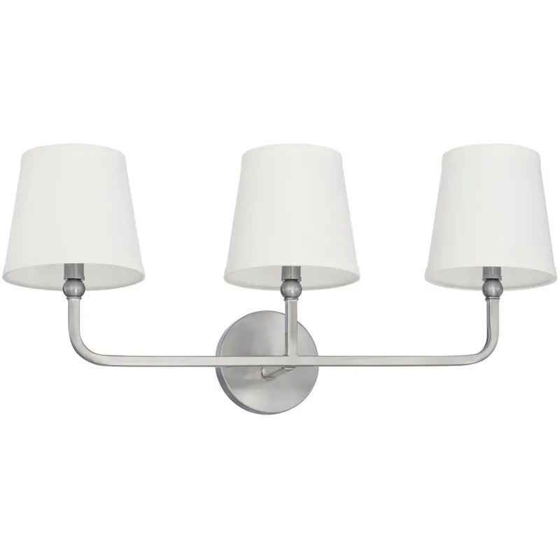 Dawson 3 Light 25.5 inch Brushed Nickel Vanity Light Wall Light