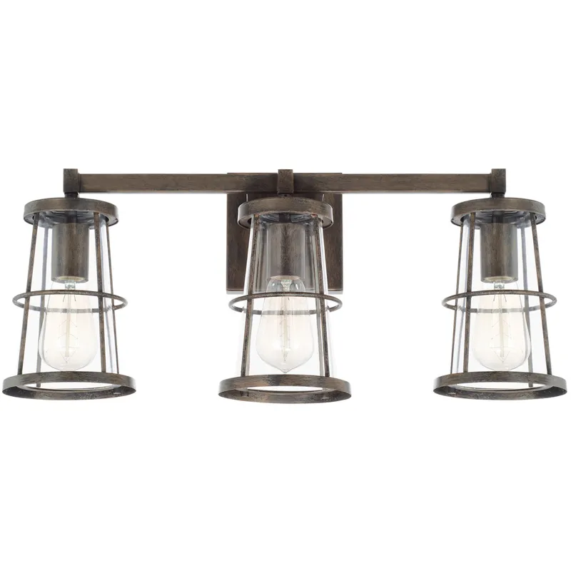 Beaufort 3 Light 22.5 inch Nordic Grey Vanity Light Wall Light