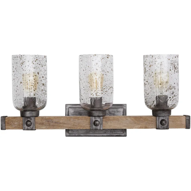 Nolan 3 Light 27.25 inch Urban Wash Vanity Light Wall Light