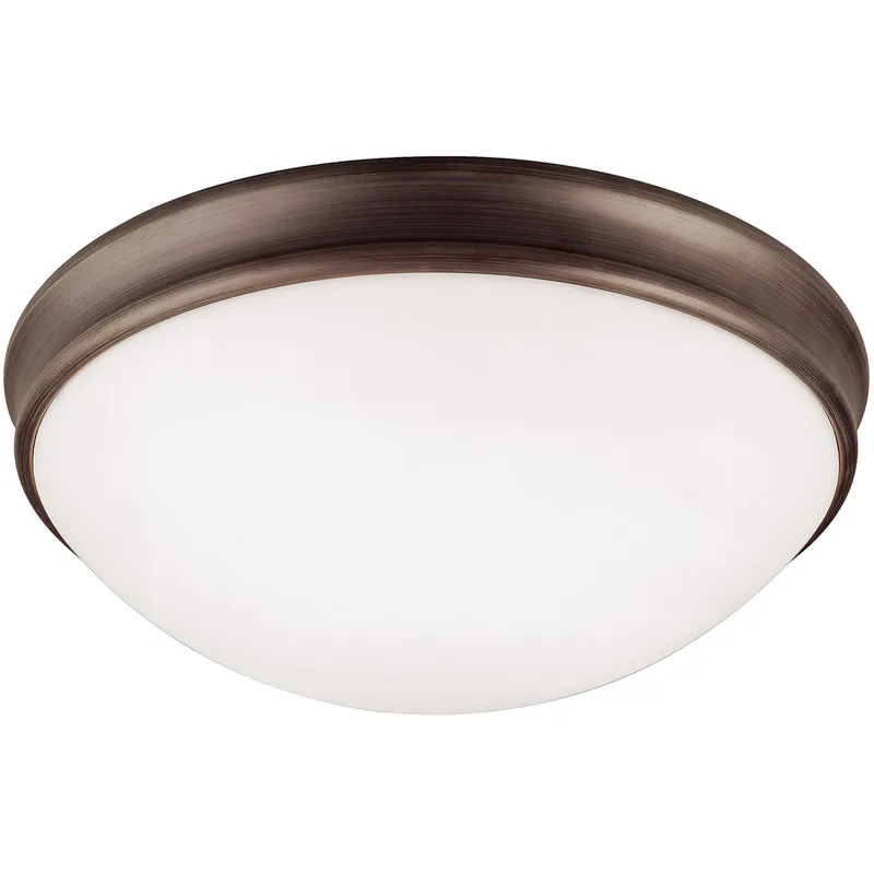 Hansen 3 Light 14 inch Oil Rubbed Bronze Flush Mount Ceiling Light