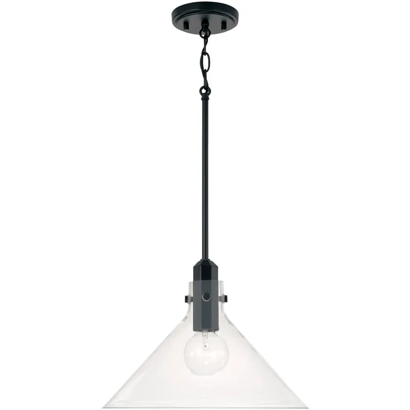 Greer 1 Light 14 inch Matte Black Pendant Ceiling Light