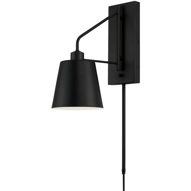 Alden 1 Light 6.75 inch Matte Black Sconce Wall Light