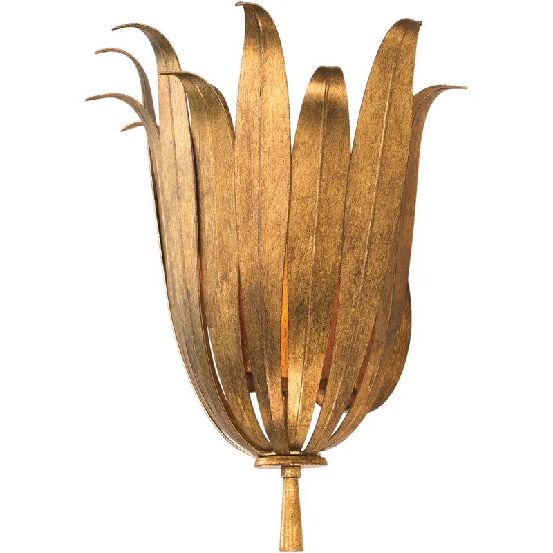 Eden 1 Light 13 inch Antique Gold Sconce Wall Light